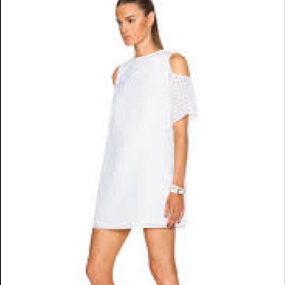 Tanya Taylor Kathy Cold Shoulder Dress solid  black - Picture 15 of 16